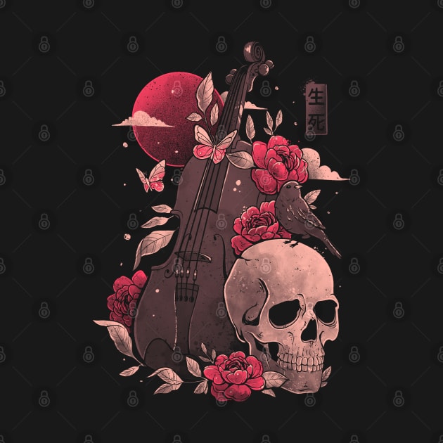 Death and Music - Cello Skull Evil Gift by eduely