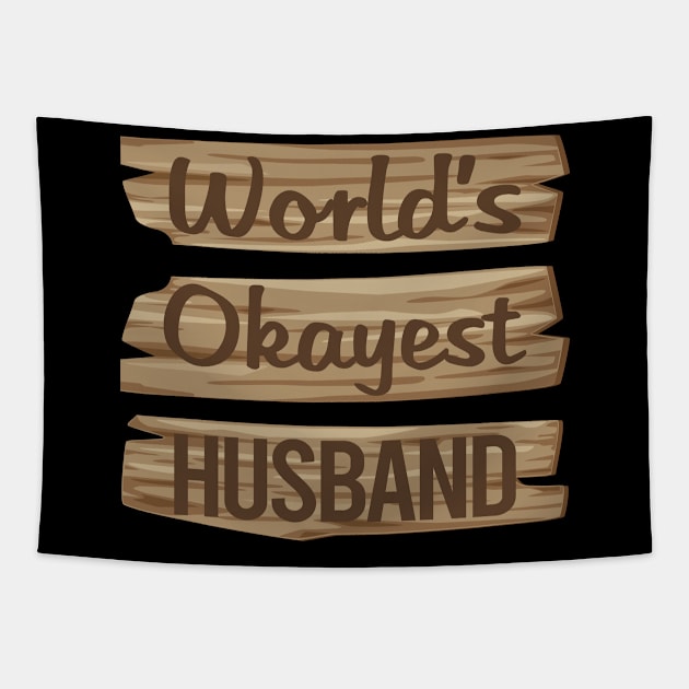 Wooden Sign HUSBAND Tapestry by lainetexterbxe49