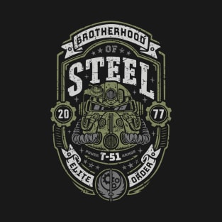 Knight of Steel T-51 v2 distressed T-Shirt