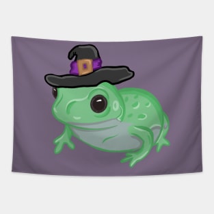 Green Witch Frog Tapestry