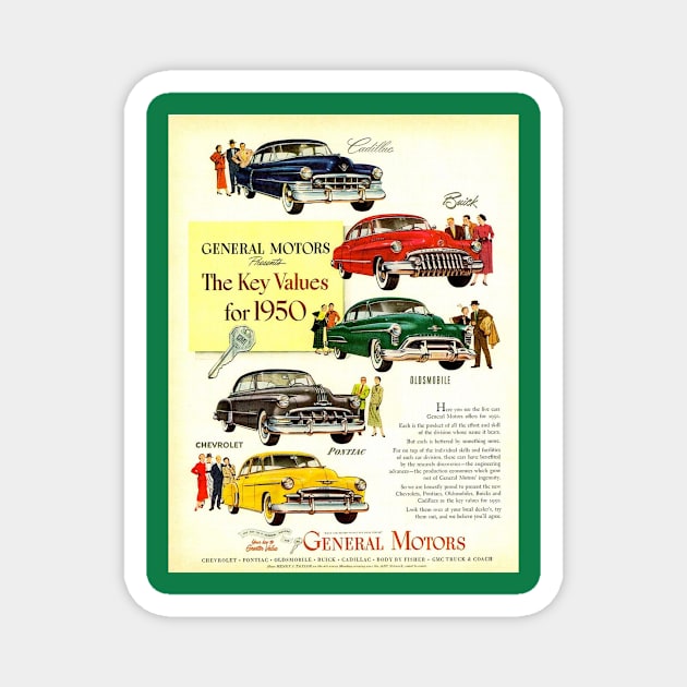 CLASSIC CAR VENTAGE 1950 Magnet by mosatu