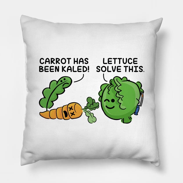 Lettuce Solve This Pillow by VectorPlanet