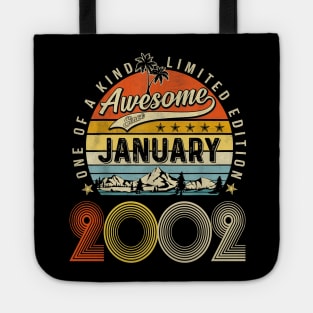 Awesome Since January 2002 Vintage 21st Birthday Tote