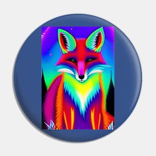 BEAUTIFUL SERENE RAINBOW FOX Pin