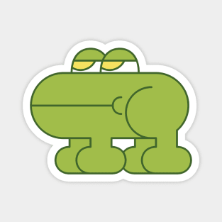 Bored Cute Frog Friend Vector Illustration Magnet