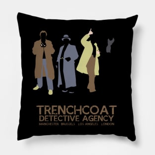 Trenchcoat Detective Agency Pillow