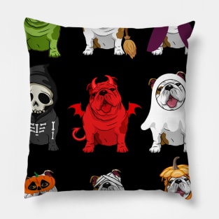 Bulldogs Halloween Funny Bulldogs Costume Pillow