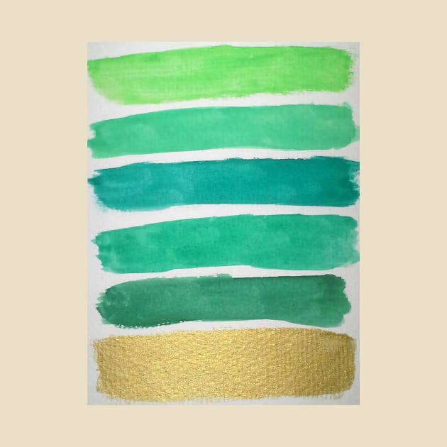 Gold and Green Stripes by DanielleGensler