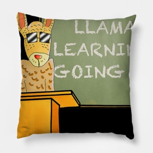 A Whole Llama Learning Going On Back To School Teacher Llama Pillow