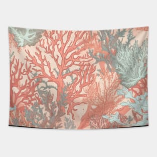 Pastel Coral Design Pattern V3 Tapestry