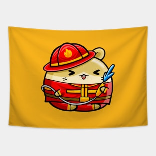 Cute Hamster Firefighter Tapestry