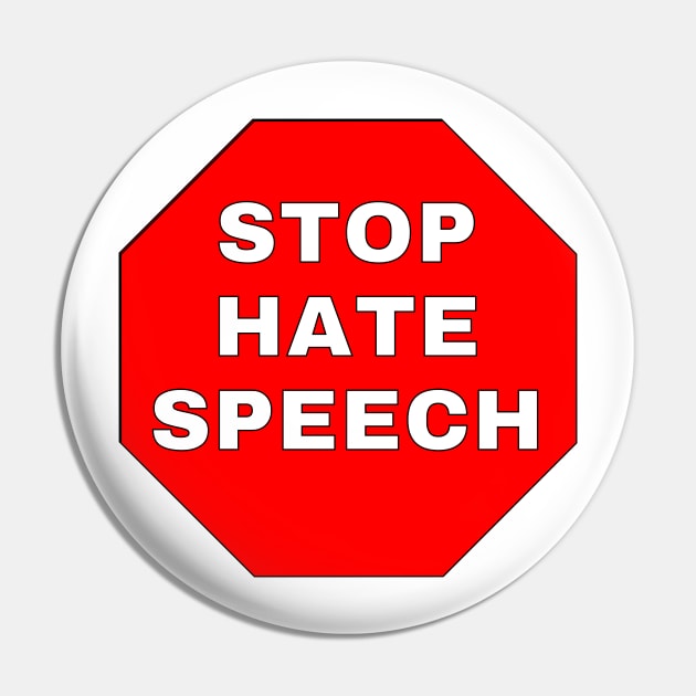 Stop Hate Speech Pin by QCult