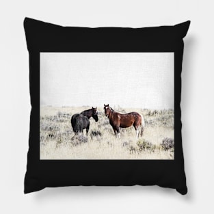 Horses, Horse print, Horse art, Wall art, Wall decor, Trendy print, Animal print, Interior Pillow