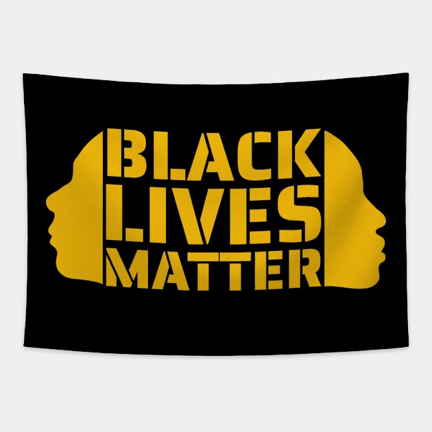 Black Lives Matter - Protest Against Racism - Slogan Typography Tapestry by bigbikersclub