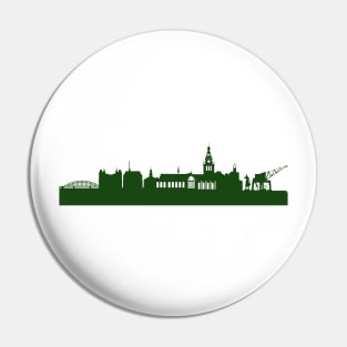 Nijmegen skyline in forest green Pin