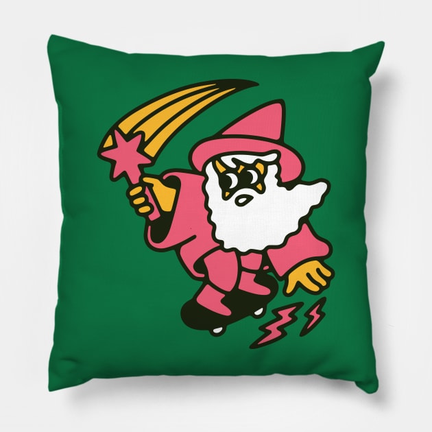 Skateboard Wizard Pillow by obinsun