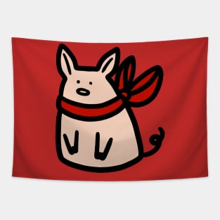 Red Ribbon Piggy Tapestry