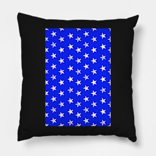 distressed stars on blue Pillow