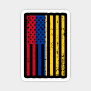 Colombia American Flag For New Us Citizen Magnet