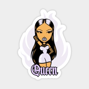 Queen Doll girl Light Purple-Out v1 Magnet