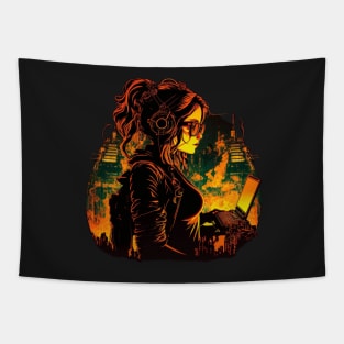 Steampunk Coder - 3 - A fusion of old and new technology Tapestry