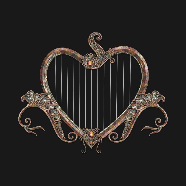 Elegant harp made from a heart by Nicky2342