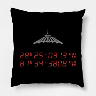 Magic Kingdom Space Mountain Coordinates Pillow