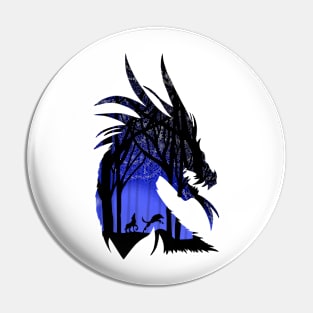 dragon with the wolf Pin