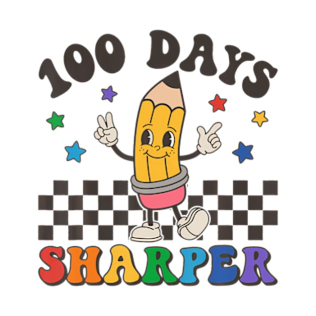 Retro 100 Days Sharper Little Pencil 100 Days of School by Daysy1