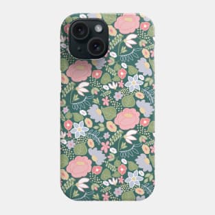 Folksy Floral Pattern Phone Case