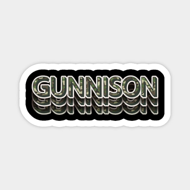 Gunnison Colorado State Camou Magnet by LaarniGallery