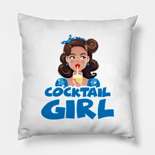 Cocktail Girl Pillow