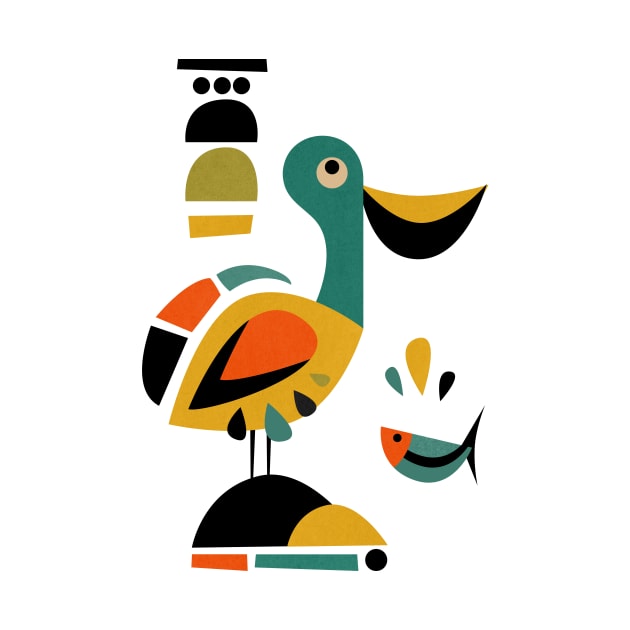 Mid Century Bird 2 by Dream Print Designs