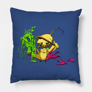 Grumpy Chicken Artist. Pillow