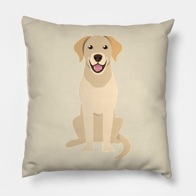 The Good Boy/Girl Golden Retriever - Digital Illustration Pillow by WaltTheAdobeGuy