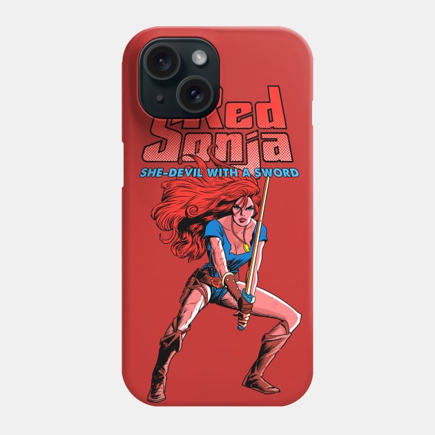 Red Sonja Phone Case by OniSide