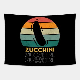 Zucchini Vintage Sunset Funny Tapestry