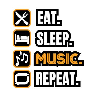 Eat Sleep Music Repeat T-Shirt