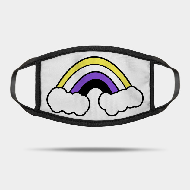 Wallpaper Enbow Pocket Tee Non Binary Mask Teepublic Desktop Wallpaper