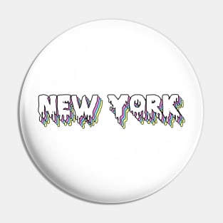 New York Colorful Drippyy Pin