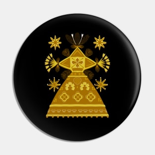 Scandinavian seasons gold Pin