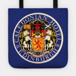 Vintage Travel Poster, Caledonian Hotel Edinburgh, Scotland Tote