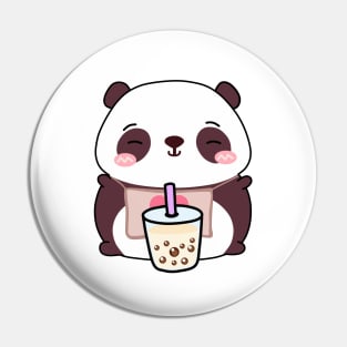 Cute Little Panda Loves Boba! Pin