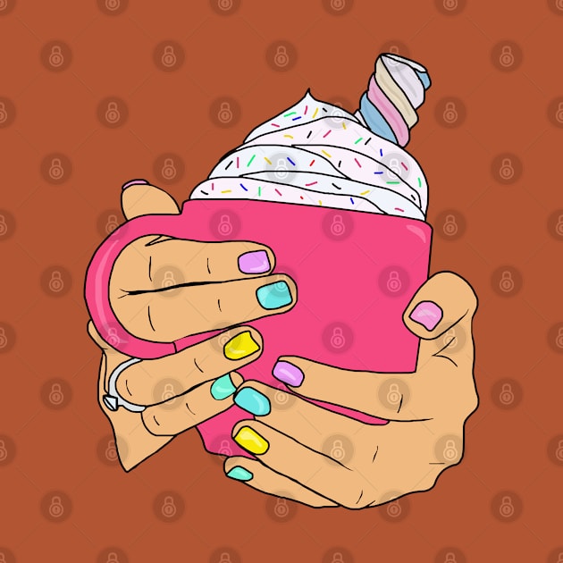 Hands Holding Hot Chocolate by By Diane Maclaine