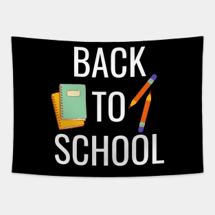 Back to school notebooks and pencils Tapestry