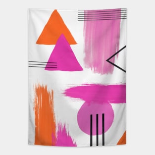 Abstract Composition in Pink and Orange Tapestry