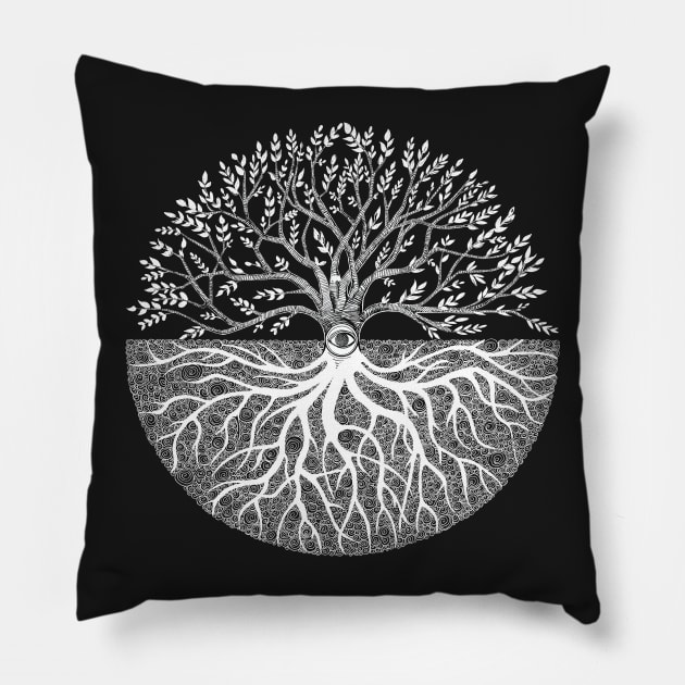 Druid Tree of Life Pillow by BrendaErickson