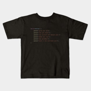 Never Gonna Give You Up Lyrics | Kids T-Shirt