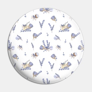 Lavender and blue roses pattern Pin