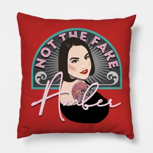 Not The Fake Amber Logo Pillow